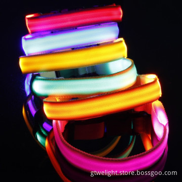 LED Pet Collar with Nylon Webbing